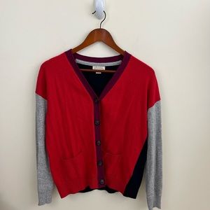 Johnnie b Button Up Color Block Cardigan